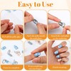 20 Pcs Wudu Nail Rings Set With 120 Adhesive Tabs(Silver)