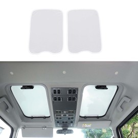 Hudiriy Car Sunroof Sun Shade Breathable Mesh Compatible with Ineos Grenadier 2020-2025 Foldable Roof Sunshade Automotive Sunroof UV Sun Protection Accessories (Off-White)