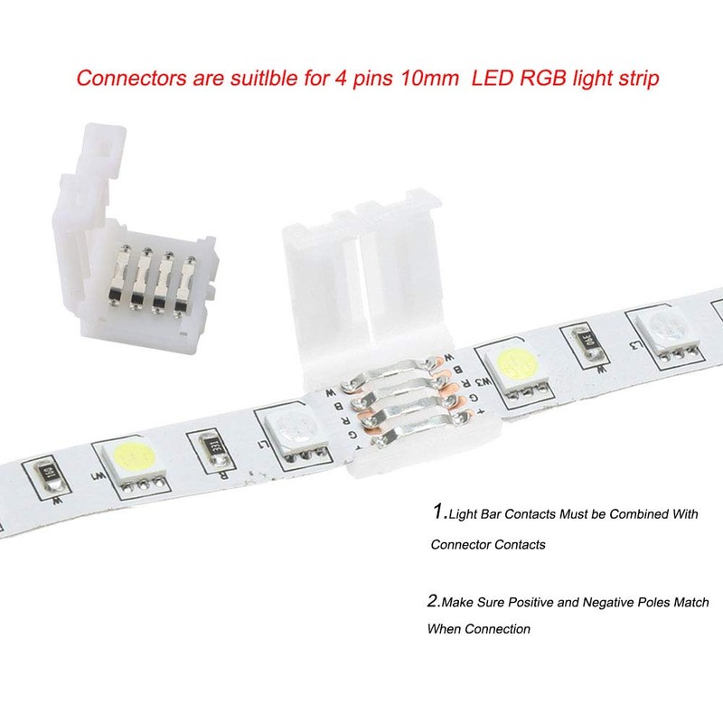 FULARR 20Pcs Professional 4 Pins LED Strip Light Connector Kit: