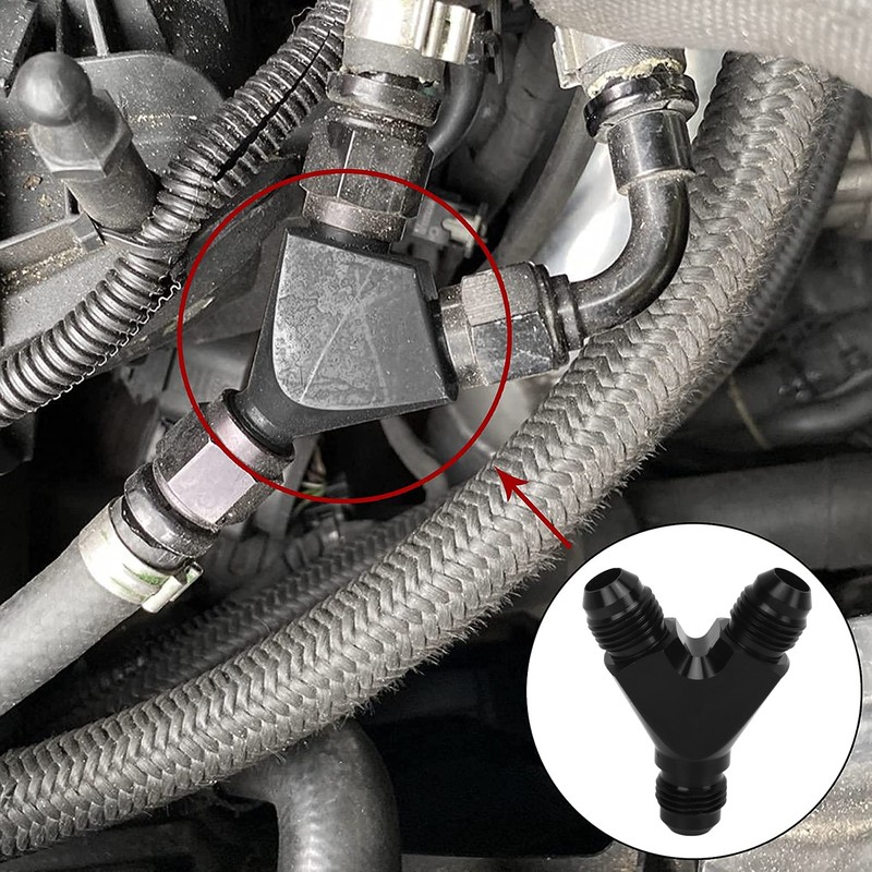 Coupler Union Fitting Splitter Black Anodized Coating Leak Proof Y