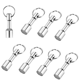 Mainiusi Key Holder Magnetic Key Hooks Pack of 8 Magnetic Key Holder Magnetic Key Ring with Split Ring Jewellery Test Magnet for Metal Recyclers Crafters and Collectors