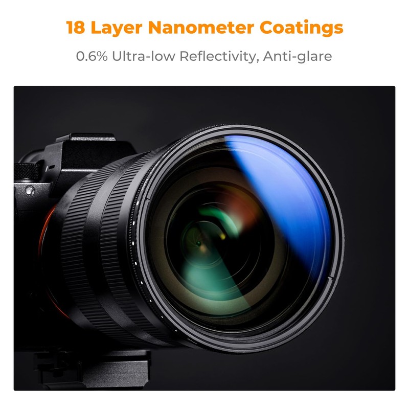 K&F Concept 52mm Variable ND Filters ND2-2000, Neutral Density ND2