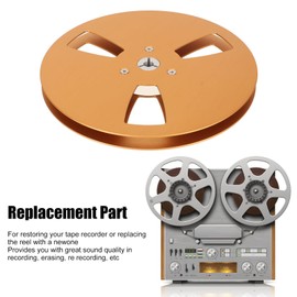 7 Inch Takeup Reel Aluminum Alloy Open Reel Audio Empty Tape Reel for Recording 1/4 Inch Master Tape Gold