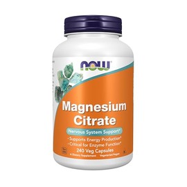 Now Foods, NOW Supplements, Magnesium Citrate, 240 Veg Capsules