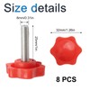 INCREWAY Thumb Screw, 8PCS M8*25mm Star Head Threaded Knurled Thumbscrew
