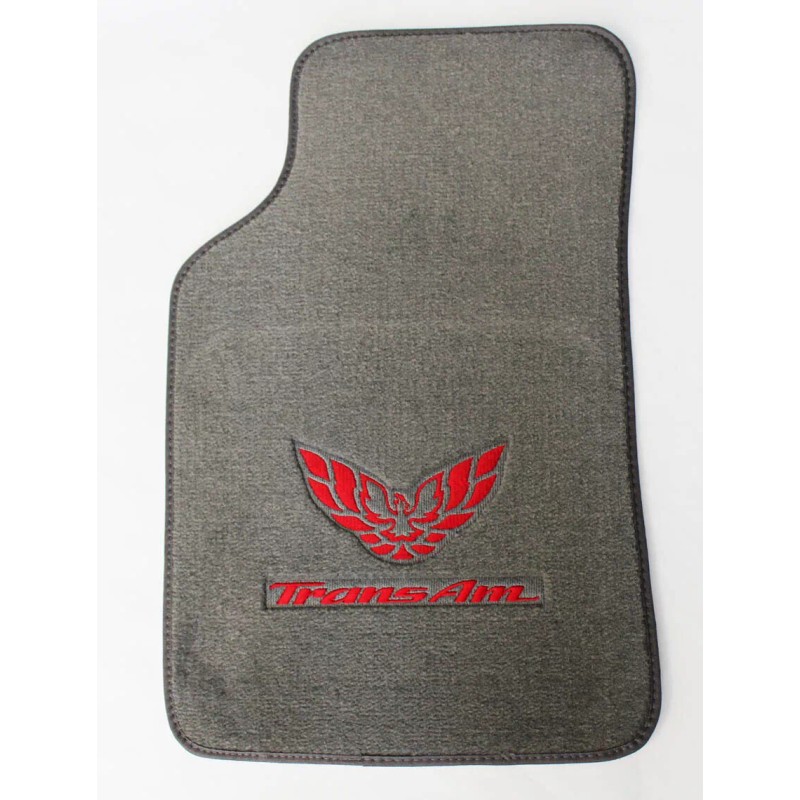 AFM NEW! Carpet Floor Mats Gray 1970-1981 PONTIAC FIREBIRD Embroidered