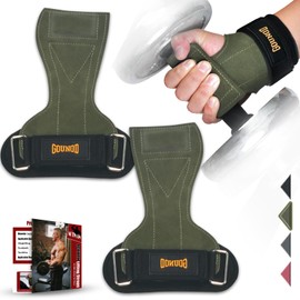 AOTWAN Lifting Straps Strength Training, Lifting Straps Made of Double Layer Cowhide Leather, Lifting Straps for Bodybuilding & Fitness, Wrist Protection, Lifting Straps Gym for Women and Men, Dark