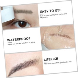 WOONEKY Eyebrow Stencil 12pcs Fake Eyebrow Stickers -like Waterproof Natural Brow Look Suitable for Beauty Bloggers
