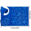 HommxJF 4 Pieces Scroll Damask Jacquard Royal Blue Placemats,13 x
