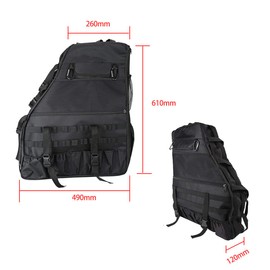 MOTLTECH Roll Bar Storage Bag Cage for Jeep Wrangler JK JL CJ TJ Rubicon 4-Door with Multi-Pockets Tool Kits Bottle Drink Phone Tissue Gadget Holder