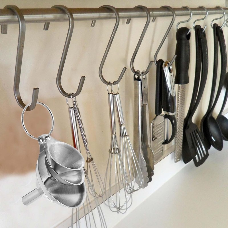 Hsthe Sea Mini Stainless Steel Funnels, Multi-use Small Kitchen Funnel