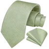 HISDERN Men's Tie Wedding Checked Ties Handkerchief Flowers Elegant Classic