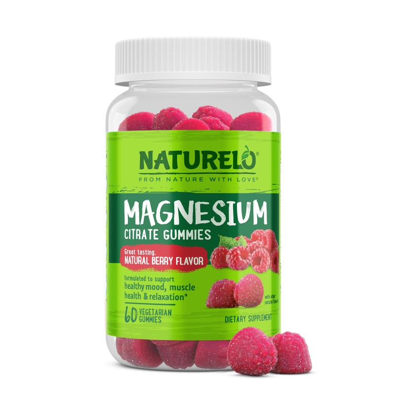 NATURELO Magnesium Citrate Gummies - for Calm & Relaxation Support,