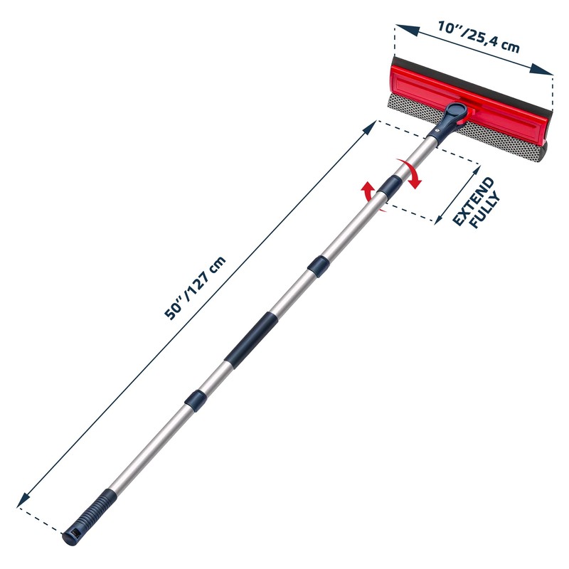 DSV Standard Professional Window Squeegee | 2-in-1 Window Cleaner Sponge