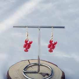 Lobster Earring Lobsters Lover Gift Red Crayfish Jewelry For Seafood Fan Beach Lovers (Lobster Earring ca)