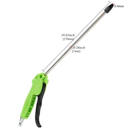 Air Blow Gun with 10 Inch Long Angled Nozzle,High Pressure Dust Blower Gun for Cleaning Car Dust