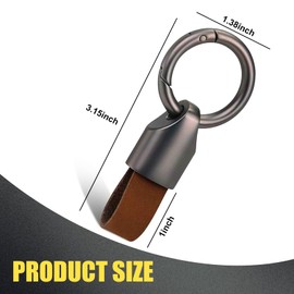 awlbed 1 PC Car Key Chain Ring, Universal Waterproof Metal Vehicle Key Storage Accessories for Truck SUV Car (Brown)