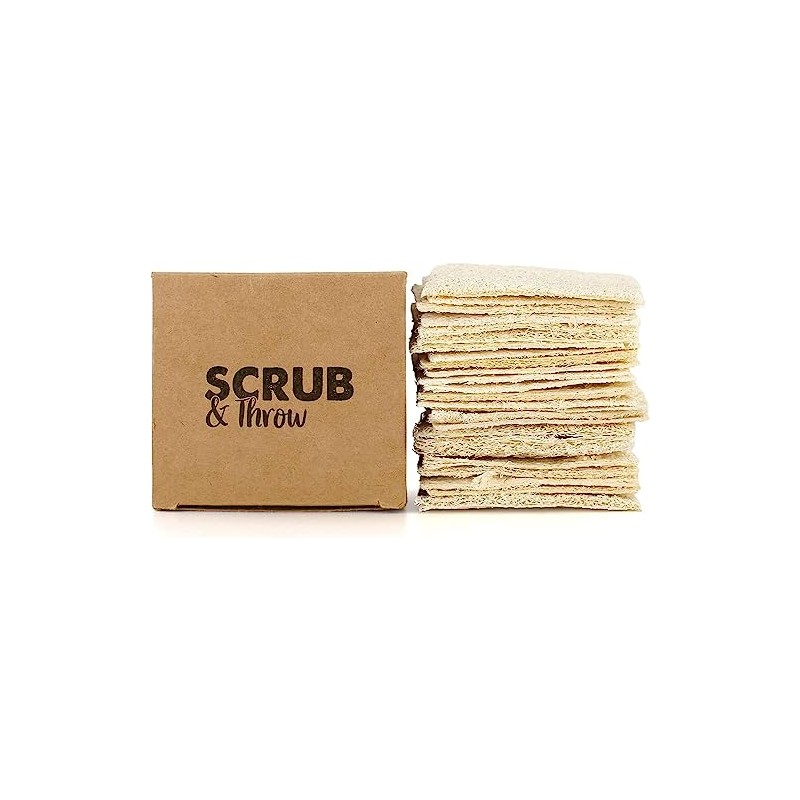 Esponjas Exfoliantes Scrub & Throw (Paquete de 30), Ecológicas, Esponjas
