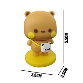 YOKUSHI 2 PCS Bubu and Dudu Bears Car Dashboard Decorations, Cute Cartoon Statue Bears Panda Figurine Office Desk Decor for Decor Accessories Tabletop Ornaments Gifts (F)