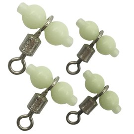 JSHANMEI 3 Way Cross Line Luminous Rolling Fishing Swivels Snaps Gourd Shape Glow in Dark Beads and Rolling Swivels Fishing Connectors Sea Fishing Tackle (Small-50pcs)
