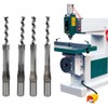 4Pcs Square Hole Drill Bits Woodworking Bearing Steel Wood Drilling