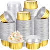 Gejoy 400 Pcs Disposable Ramekins with Lids Aluminum Foil Baking
