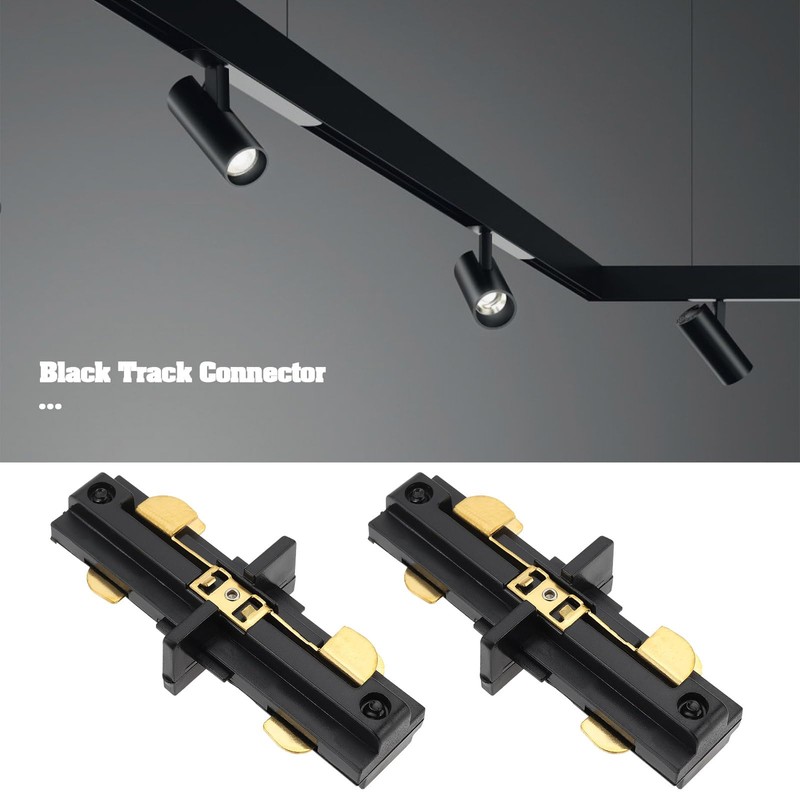 VGOL 4pcs Black 120V H Series Single Circuit 3-Wire Track