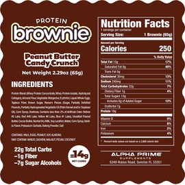 12 Pack - Peanut Butter Candy Crunch Prime Bites Protein Brownies