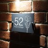 Badgemaster Modern Anthracite House Number Sign Plaque Stainless Steel Standoffs