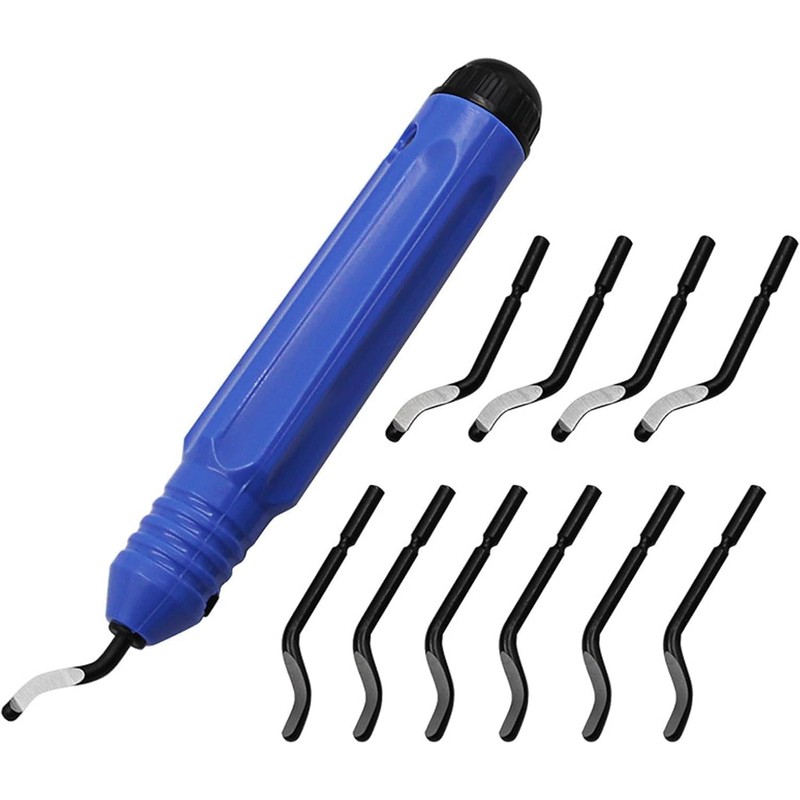 LimCryspp Metal Deburring Tool, With 10 High-Speed Steel Blades, Suitable