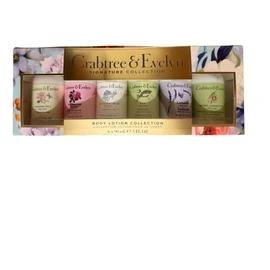 Crabtree and Evelyn Signature Collection Body Lotion Collection -Sweet Almond Oil & Lavender & Lily & Nantucket Briar & Rosewater & Summer Hill | 90mL×6