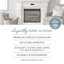 Reilly Originals 2x5 Inch Do Not Use Fireplace Designer Sign ~ Ready to Stick ~ Premium, Durable, Acrylic Plexiglass