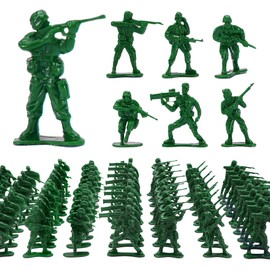 PROLOSO Toy Soliders Green Army Men Action Figures Plastic Army Men Sets Military Toys Various Poses Bulk Pack of 144