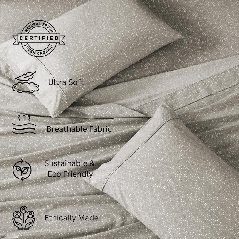 LANE LINEN LANE LINEN 100% Organic Cotton Sheets King Size,