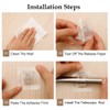 8PCS No Drill Curtain Rod Brackets, Self Adhesive No Drilling
