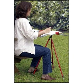 Creative Mark Napoli Art Easel for Adults - Heavy Duty Steel Easel for Vertical or Horizontal Painting - Fits Canvases up to 28" - Black Chromium Plated & Varnished Steel w/Carrying Case