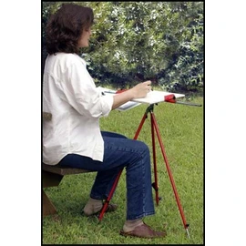 Creative Mark Napoli Art Easel for Adults - Heavy Duty Steel Easel for Vertical or Horizontal Painting - Fits Canvases up to 28" - Black Chromium Plated & Varnished Steel w/Carrying Case