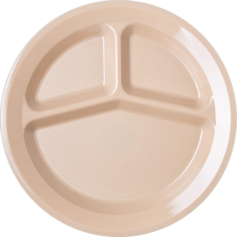 Carlisle FoodService Products Divided Plate with 3 Compartments for Home