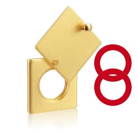 Peephole Security Cap Set, Home Door Viewer Cover with Self-Adhesive Install Kit for Enhanced Privacy (Brushed Gold)