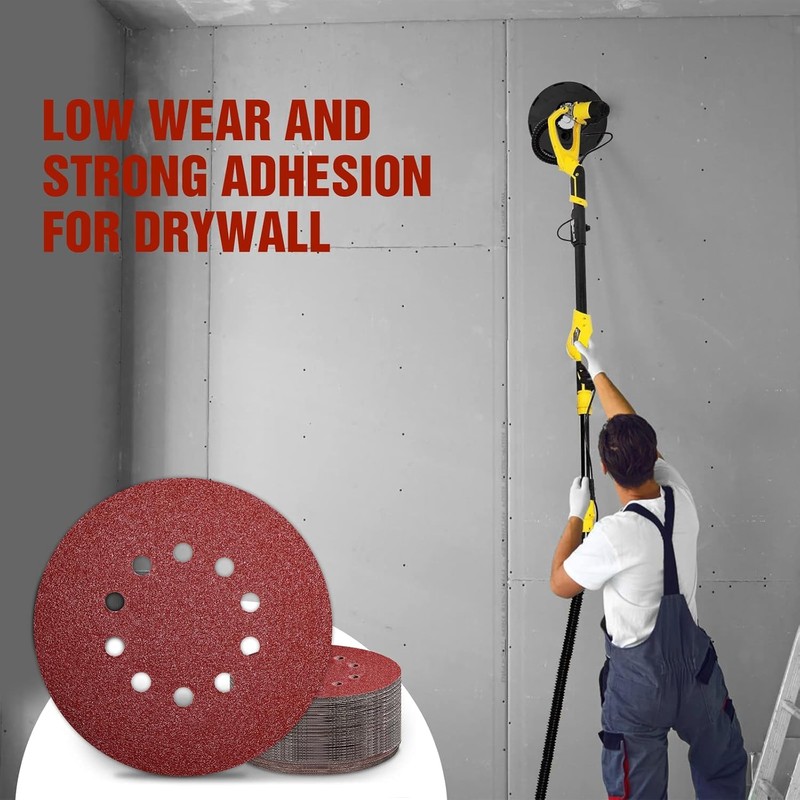 9 Inch 10 Holes Sanding Disc 240 Grit Drywall Sandpaper