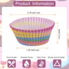 sourcing map 100 Count Cupcake Liners Rainbow Circle Cupcake Cups