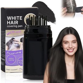2 en 1 Peine para Tinte de Cabello, Stick Cubre Canas para Mujer, Resistente Al Agua y Al Sudor, Tinte Rápido, No grasoso, Peine Portátil para Teñir e