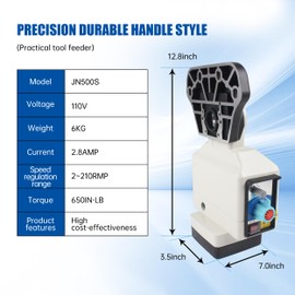 RATTMMOTOR JN500S Power Feed XYZ-Axis 650 in-lb Torque, 2-210RPM, 110V Milling Table Power Feed for Bridgeport and Some Knee Type Milling Machine (X Axis)