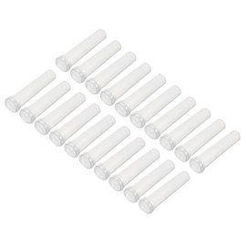 PATIKIL Set of 20 Plants Flowers Arrangement Plastic Bottles 0.6" Inner Diameter x 2.8" White Flower Water Tubes with Cap