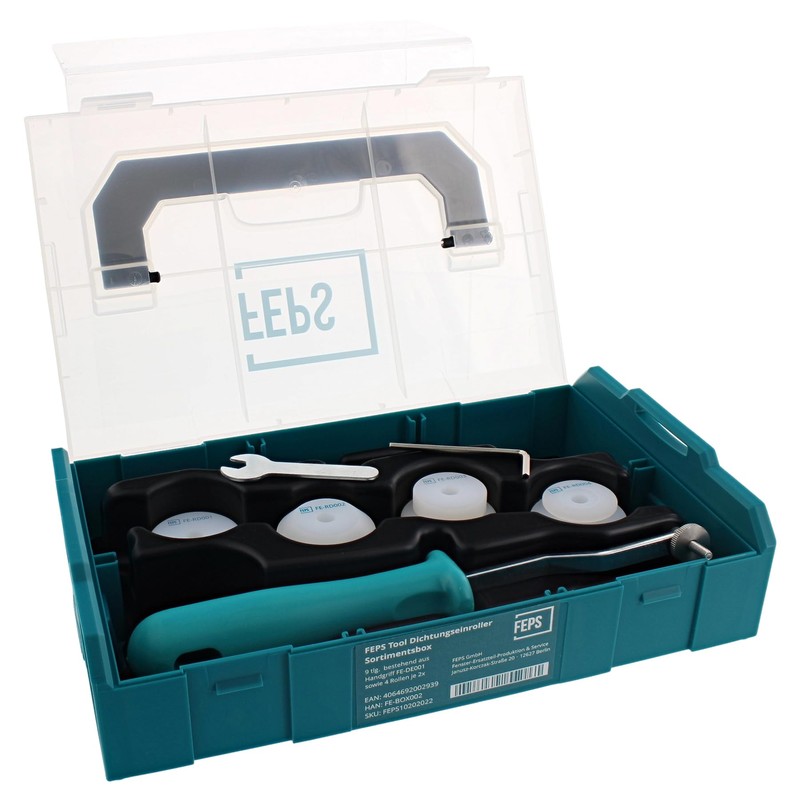 FEPS Tool FE-BOX002 Sealing Roller Assortment Box 9 Pieces Consisting