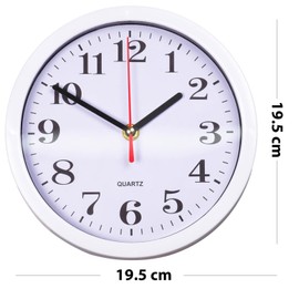 True Face Wall Clock Modern - Large Number Round Clock for Wall Clocks for Living Room, Kitchen Accessories, Home, Bedroom, School, Office - White Design