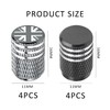 Pack of 8 Valve Caps, Decorative Valve Caps With British