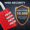 ZHEGE Combination Padlocks with Code, 4 Dial Number Padlock for