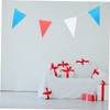 jojofuny July Patriotic Bunting Banner Red Triangular Flags for Independence