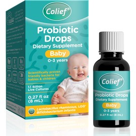 Colief Gotas probióticas para bebés 1100 millones de cultivos vivos Lactobacillus rhamnosus y Bifidobacterium infantis Apto desde el nacimiento Bacterias amigables científicamente probadas